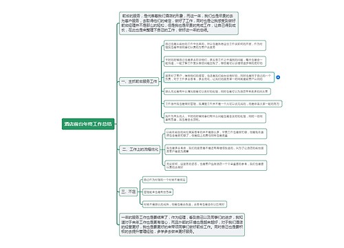 酒店前台年终工作总结