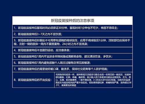 新冠疫苗接种后的注意事项