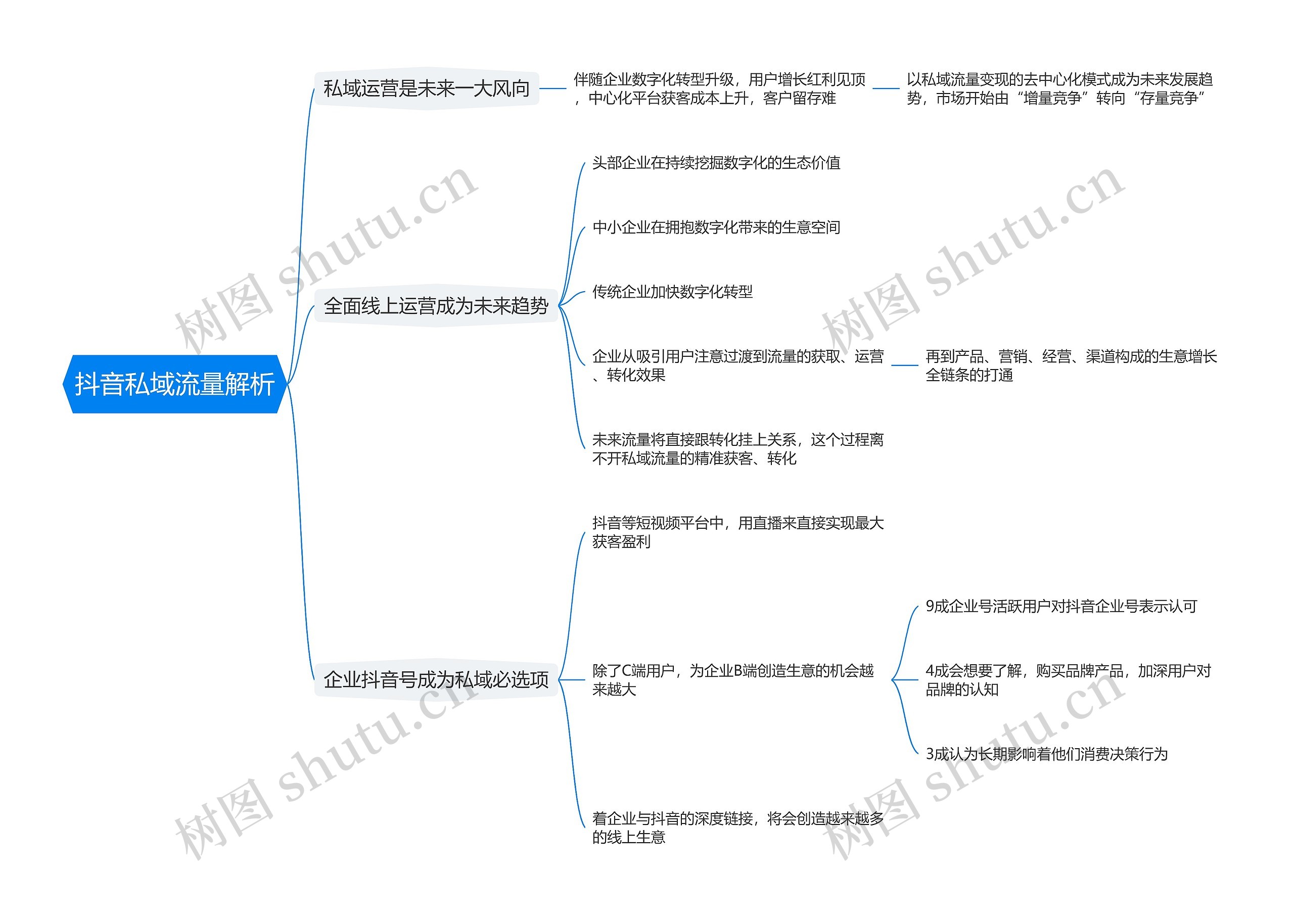 抖音私域流量解析思维导图