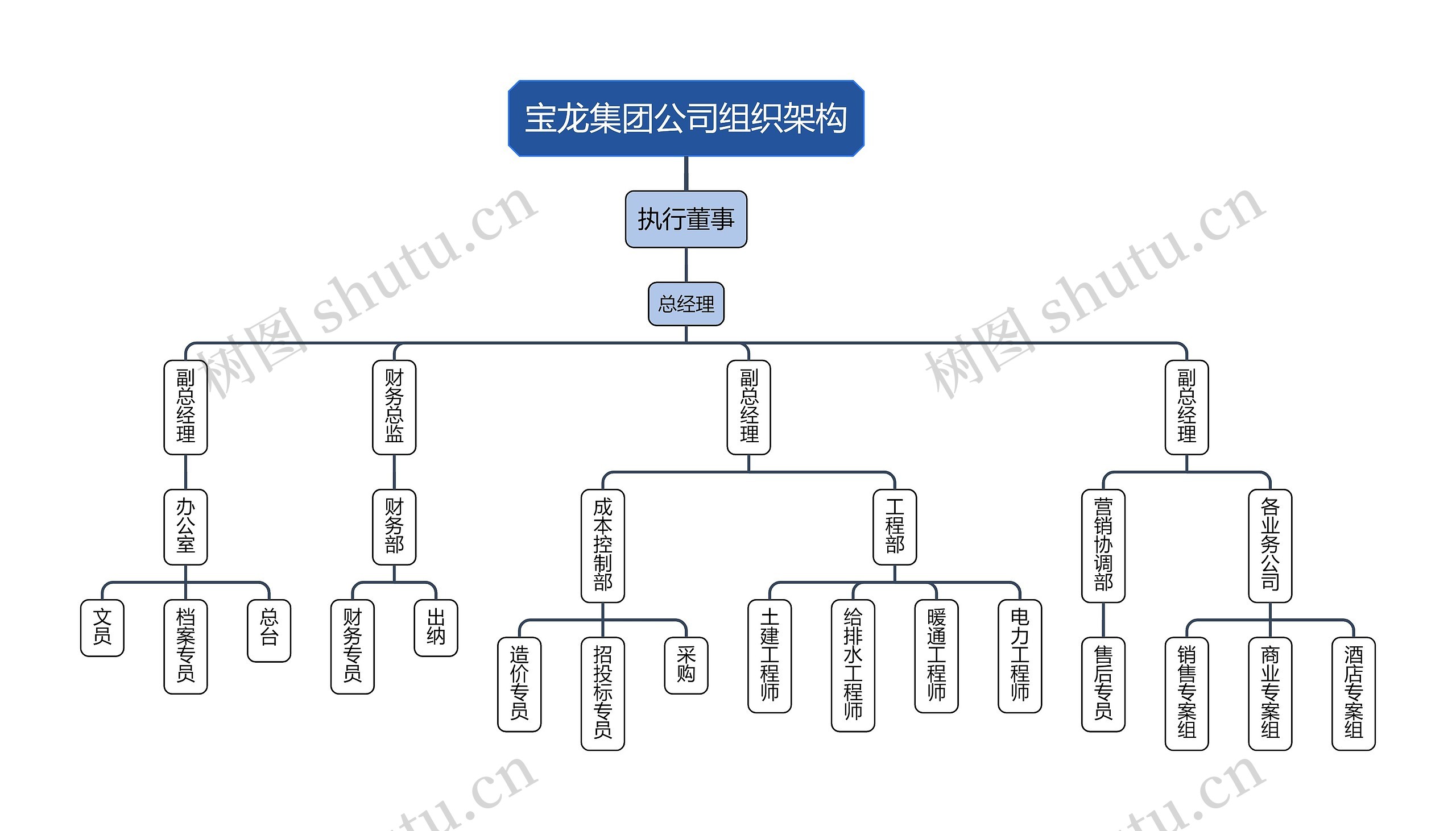 宝龙集团公司组织架构思维导图