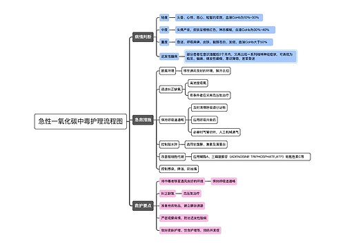 急性一氧化碳中毒护理流程图