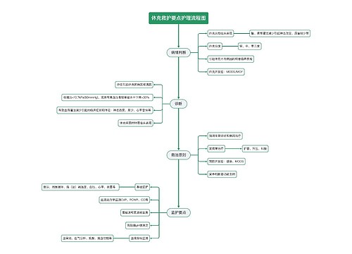 休克救护要点护理流程图