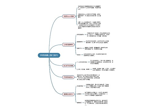 抖音直播上热门技巧思维导图