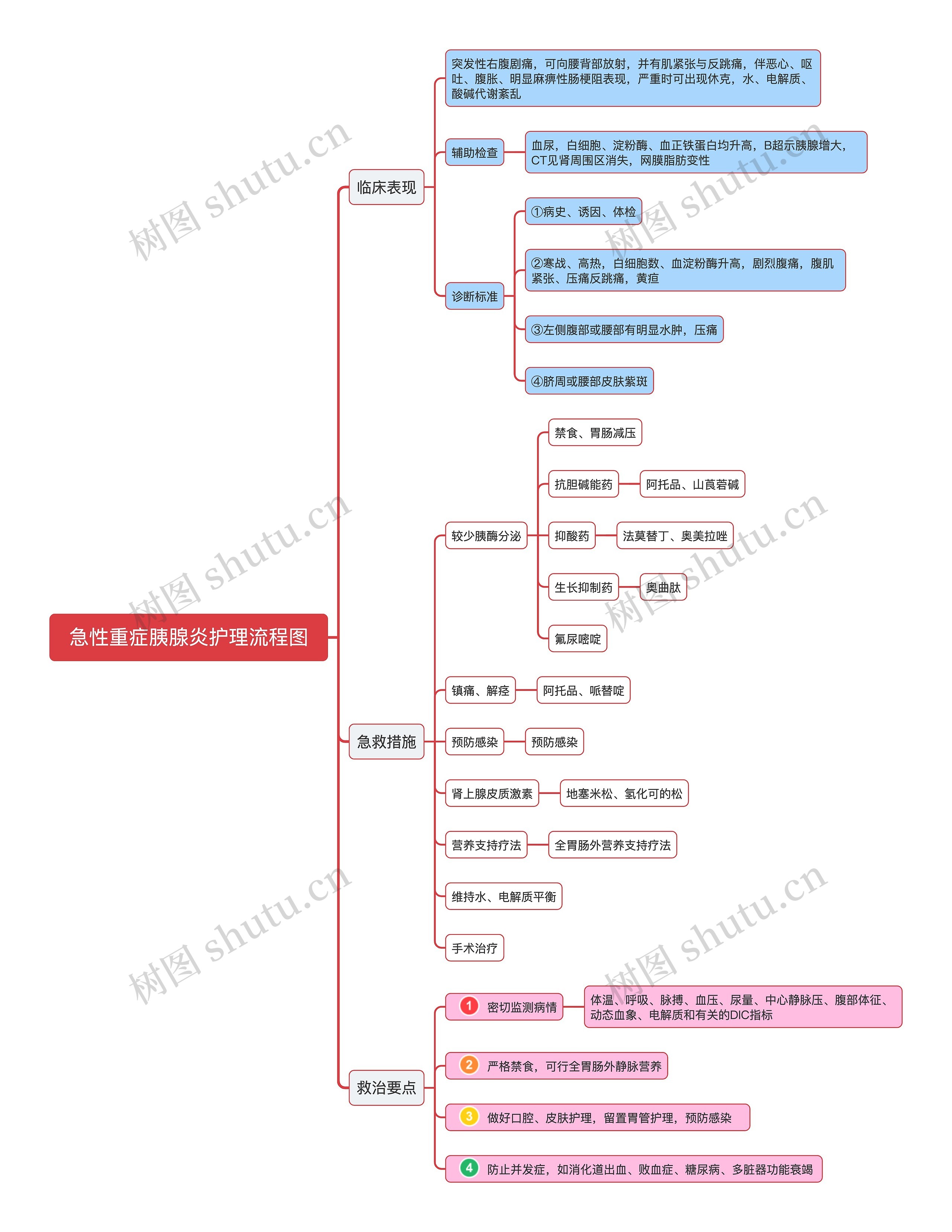 急性重症胰腺炎护理流程图