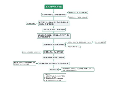 癫痫发作抢救流程图