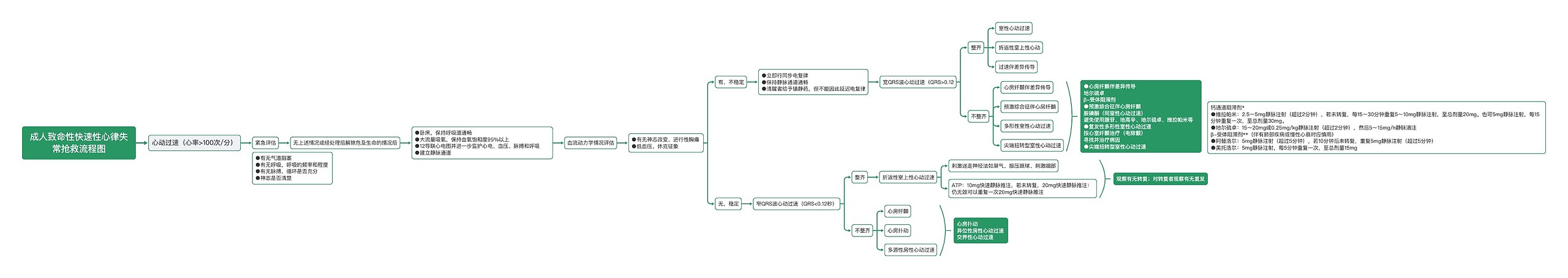 成人致命性快速性心律失常抢救流程图