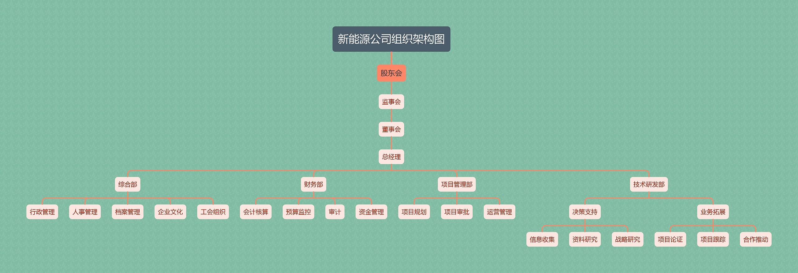 新能源公司组织架构图