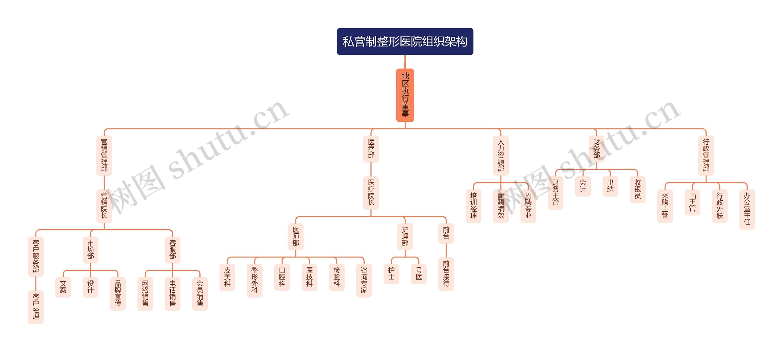 私营制整形医院组织架构