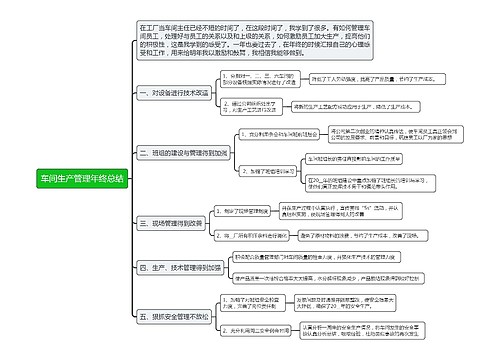 车间生产管理年终总结