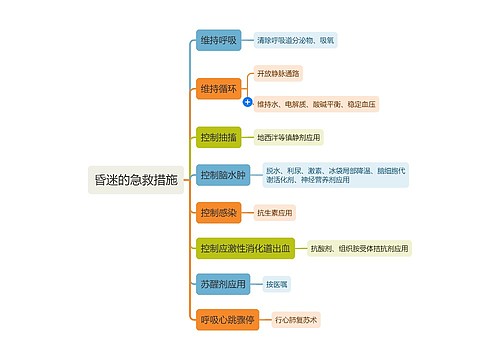 医疗知识昏迷的急救措施思维导图