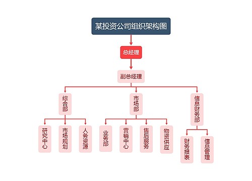 某投资公司组织架构图