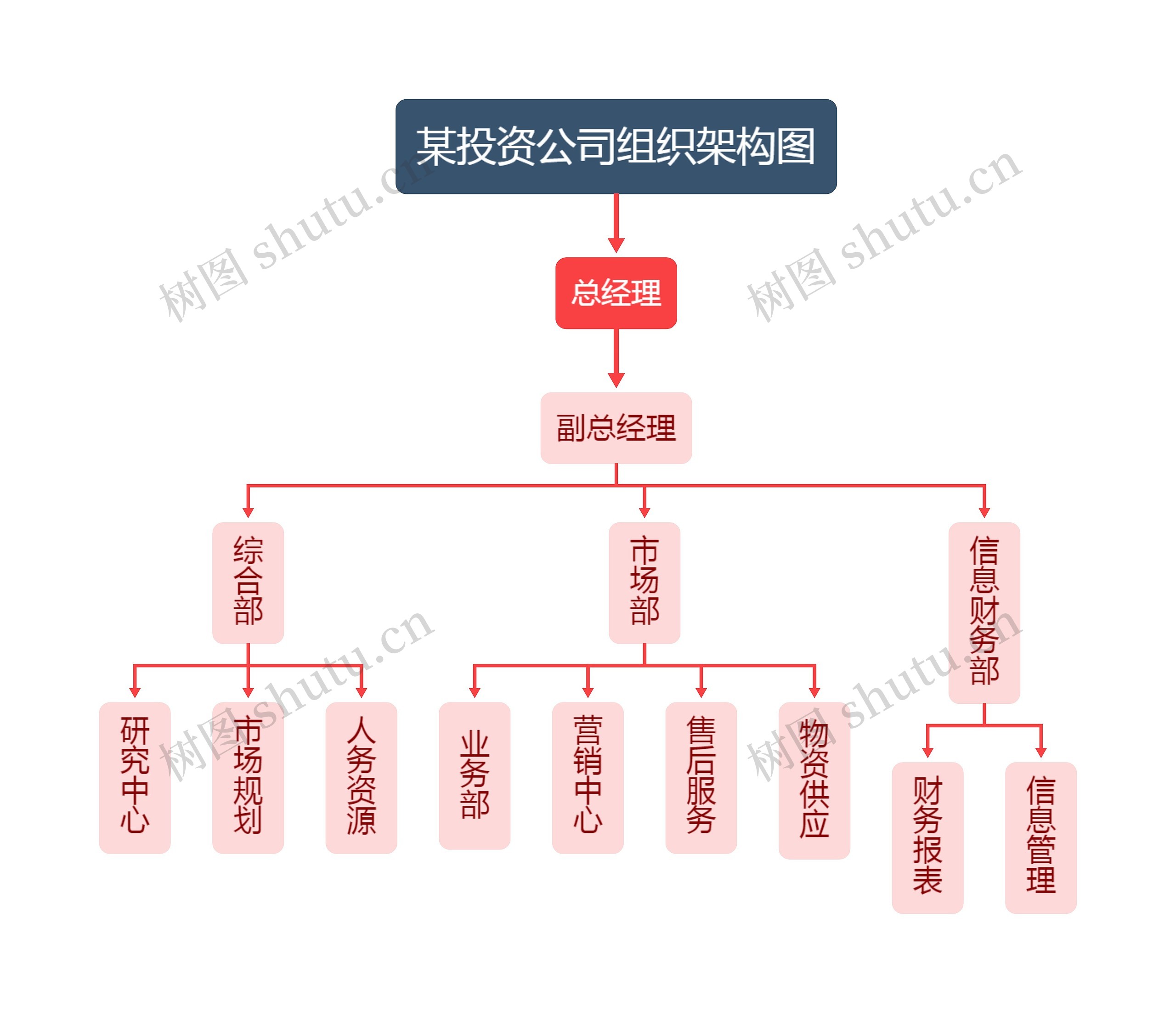 某投资公司组织架构图