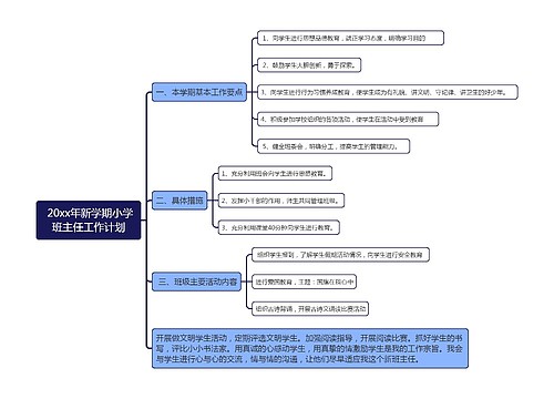  20xx年新学期小学班主任工作计划