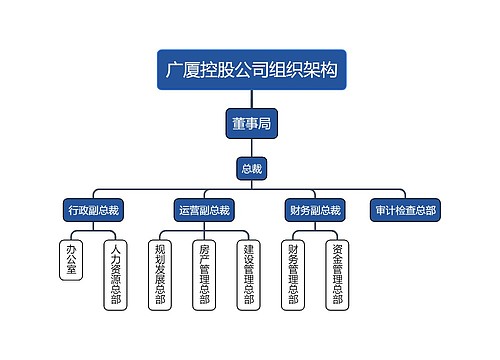 广厦控股公司组织架构