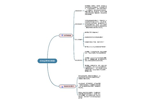活动运营项目复盘思维导图