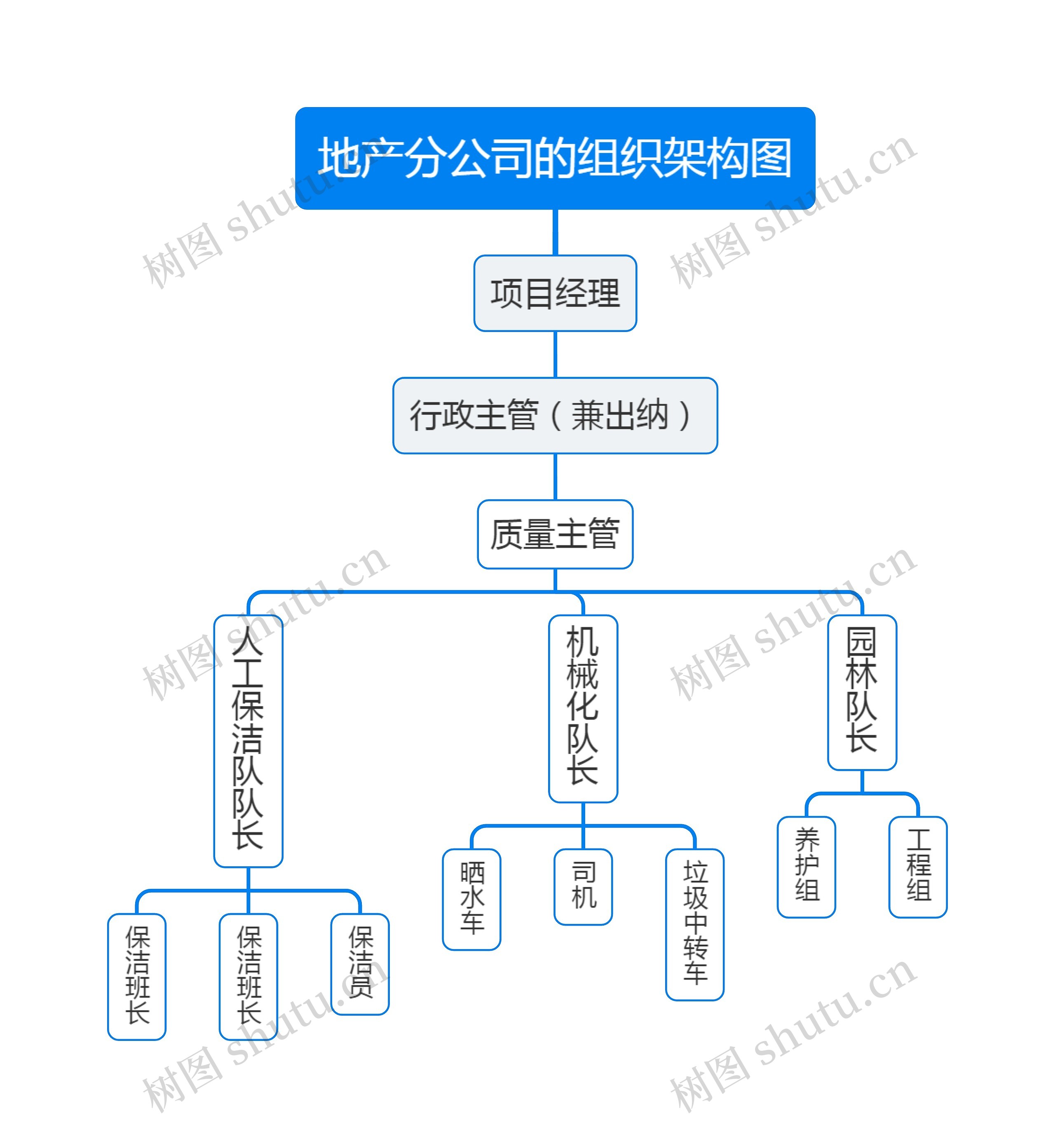 地产分公司项目经理的组织架构图