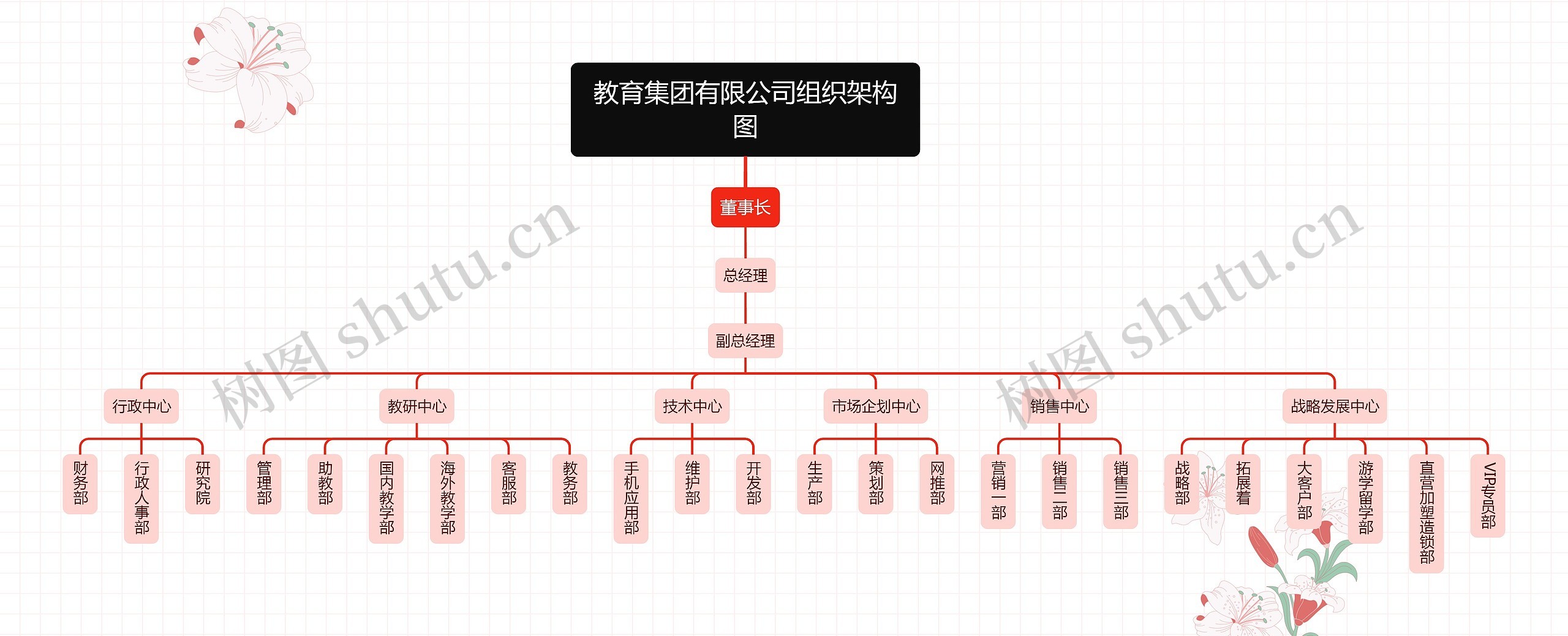 教育集团有限公司组织架构图思维导图