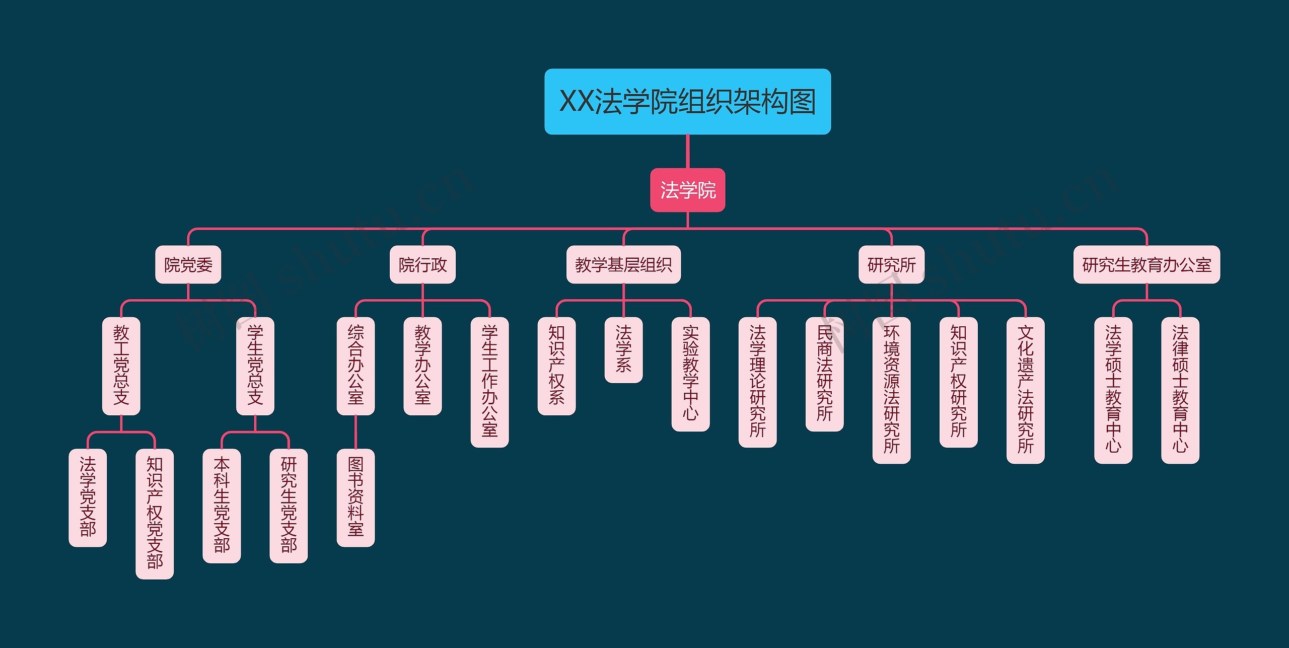 XX法学院组织架构图