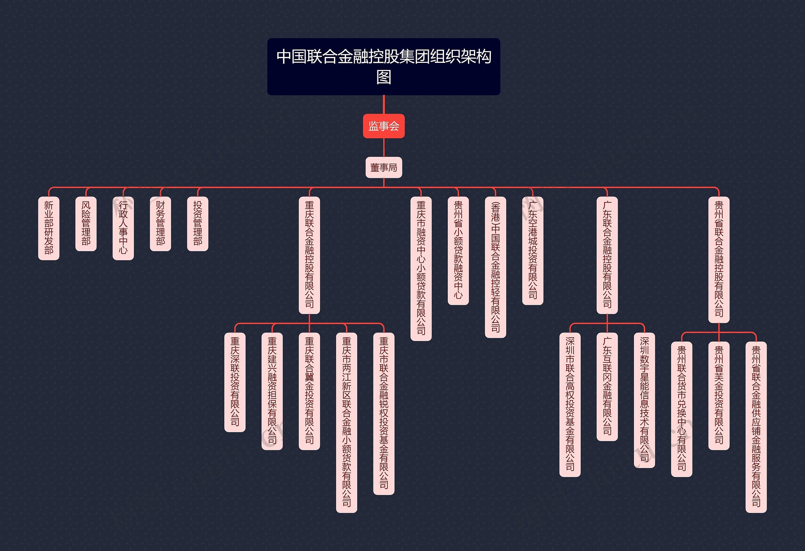 中国联合金融控股集团组织架构图