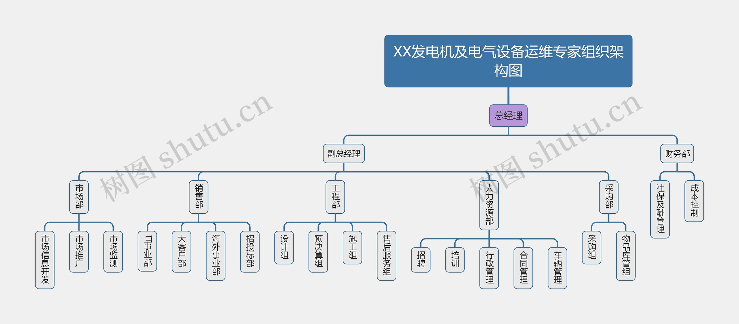 XX发电机及电气设备运维专家组织架构图