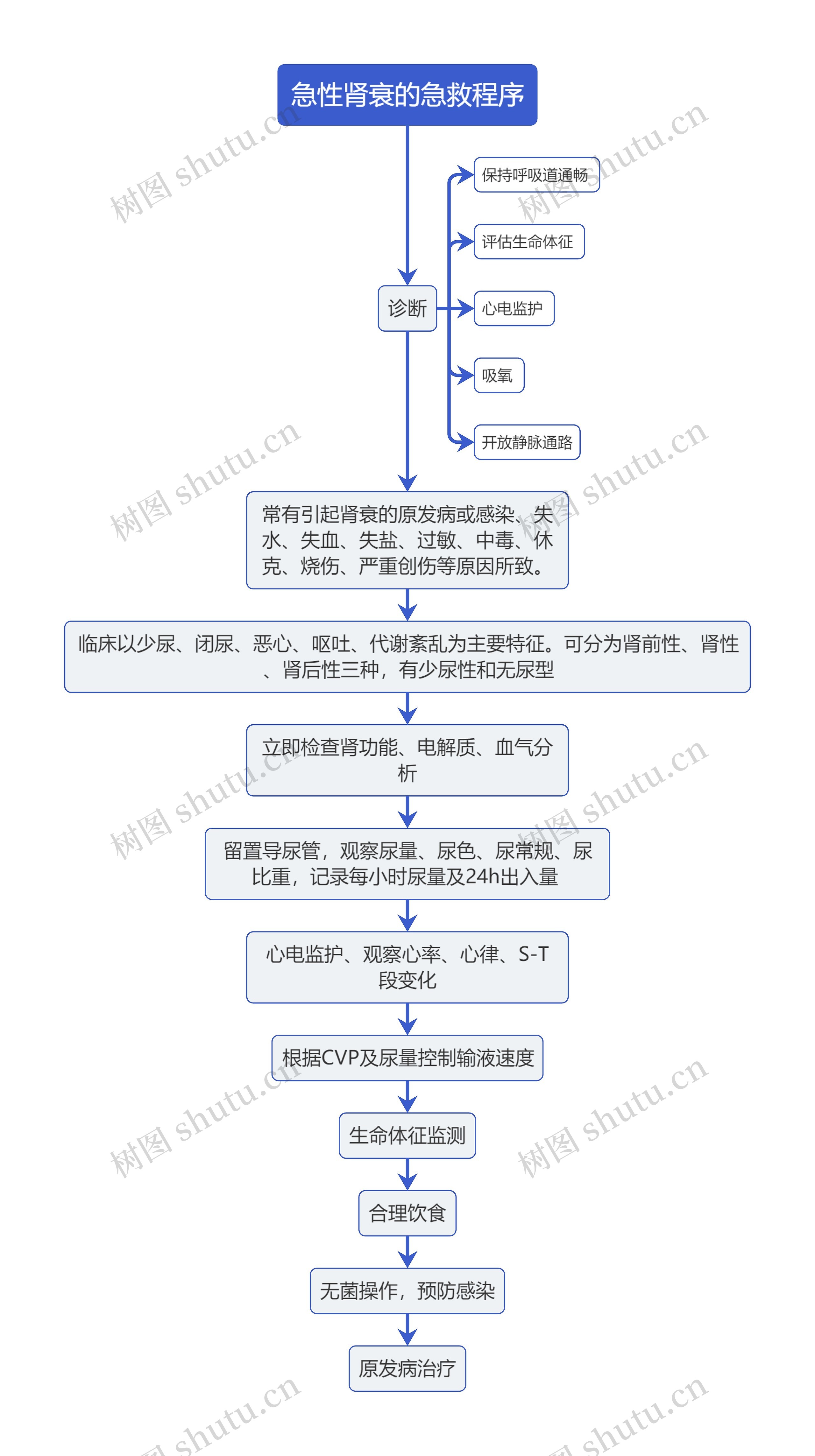 医疗急性肾衰的急救程序业务流程图