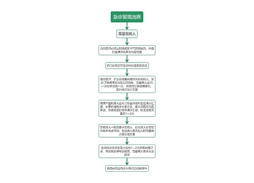 医疗急诊留观流程图