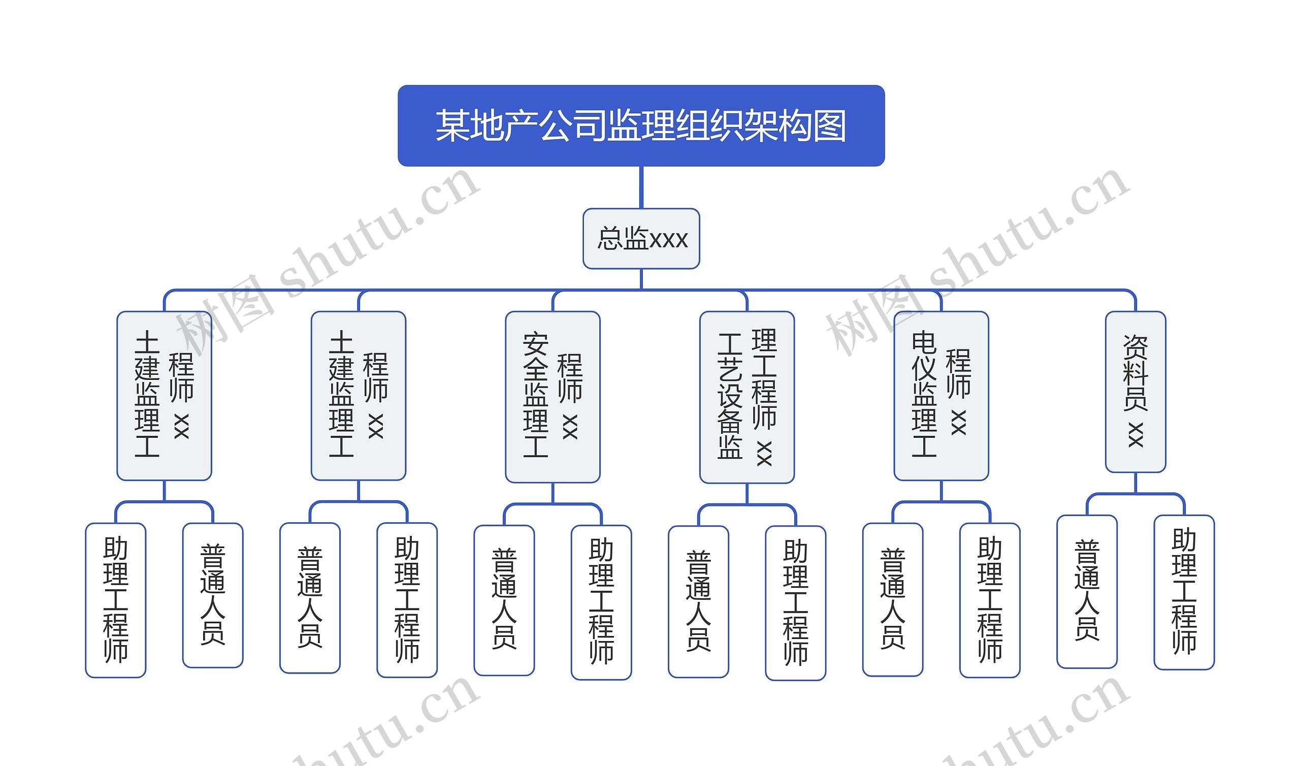 某地产公司监理组织架构图思维导图