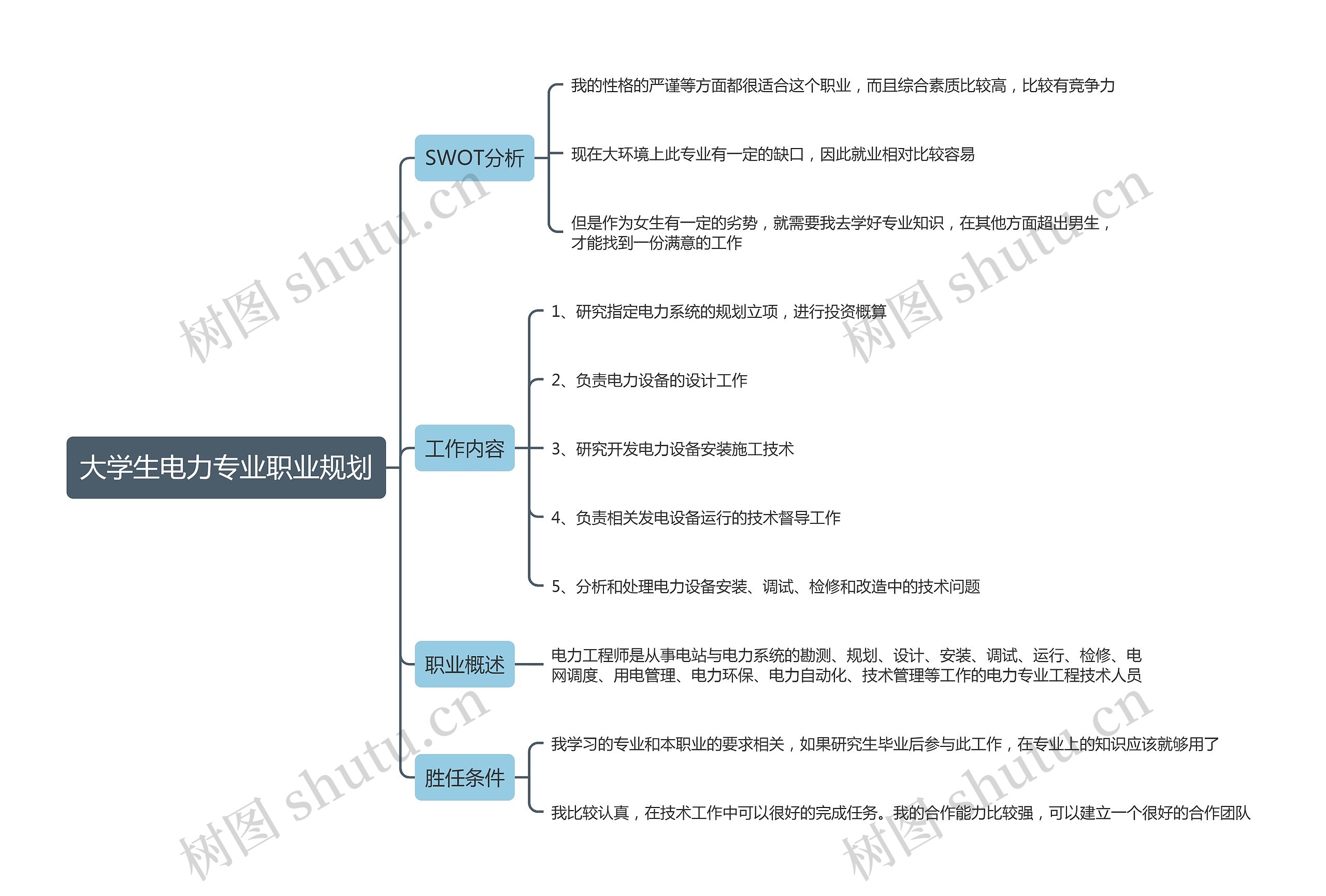 大学生电力专业职业规划