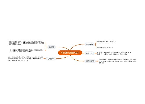 ﻿抖音提升流量的技巧的思维导图