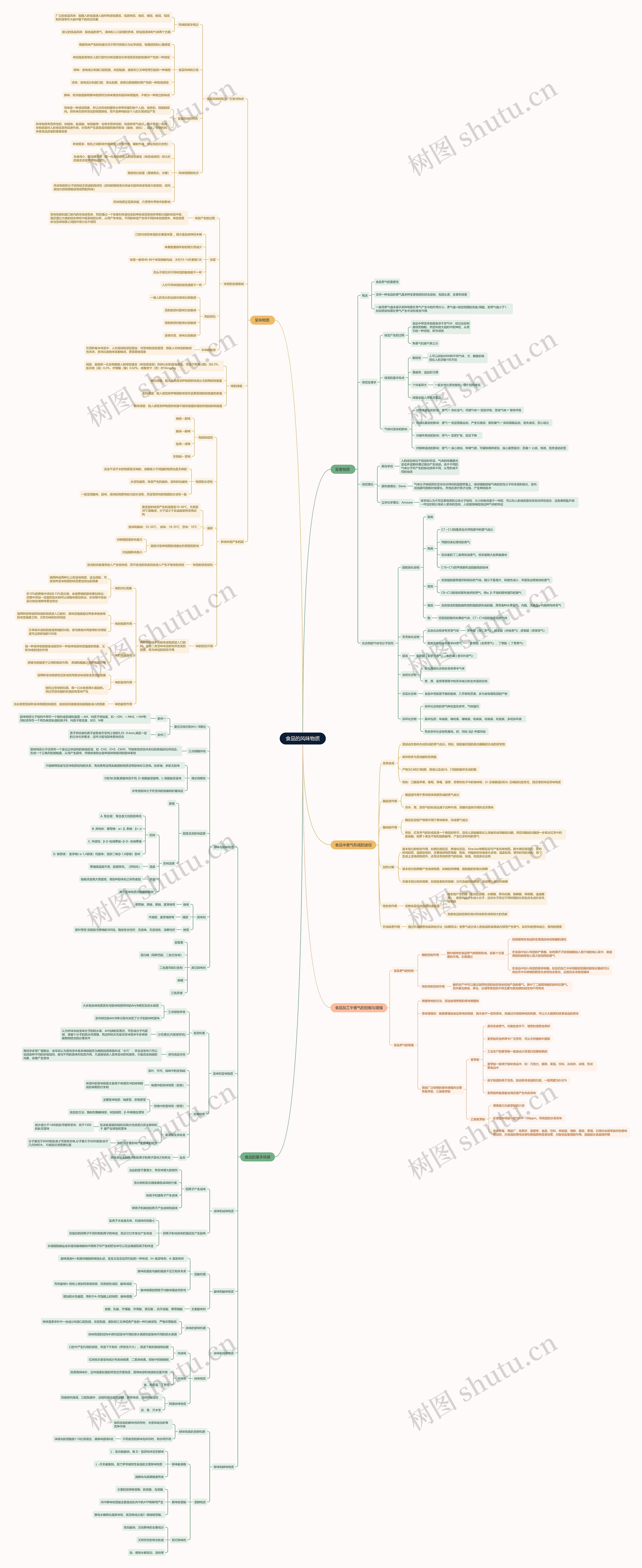 食品的风味物质思维导图