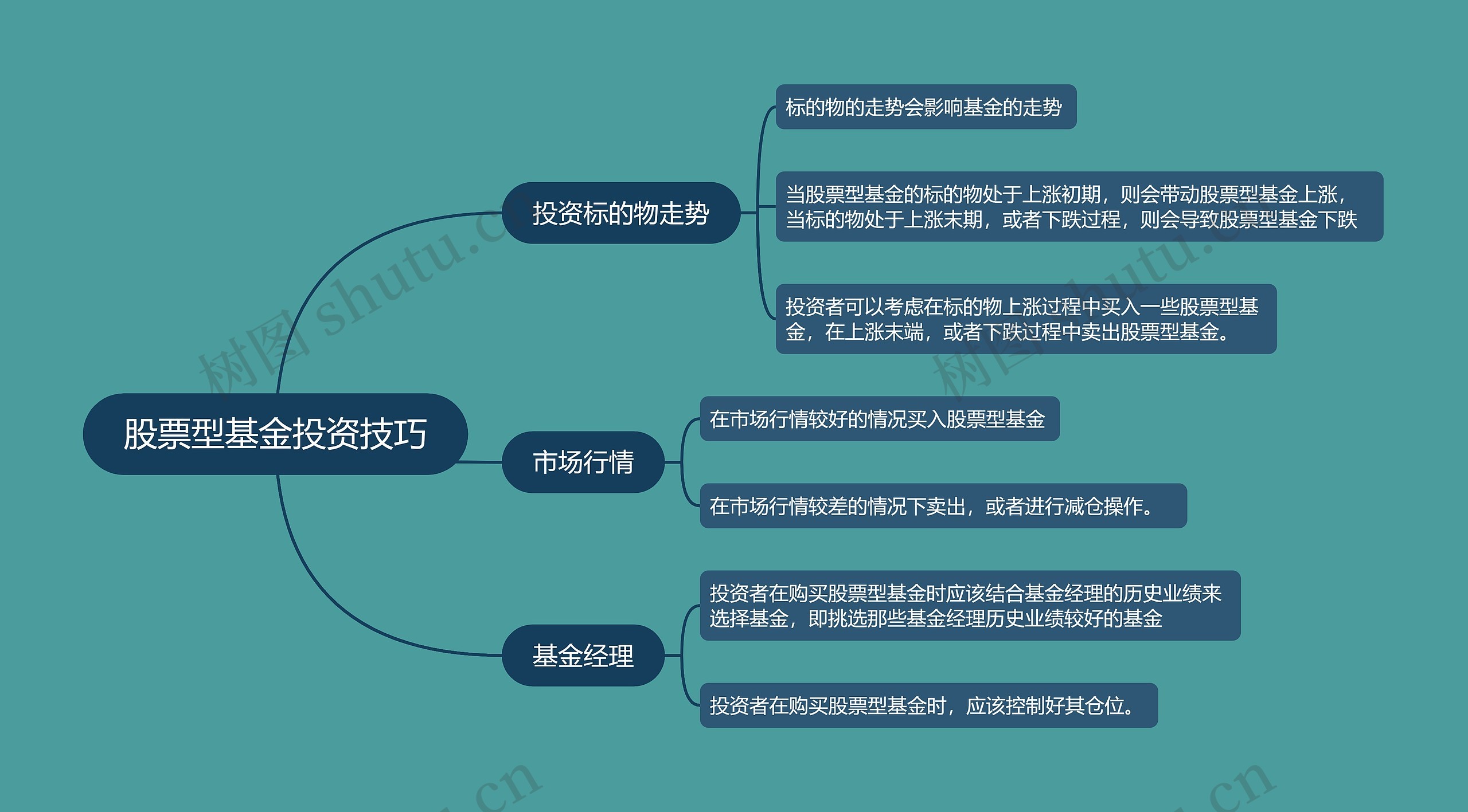 股票型基金投资技巧的思维导图