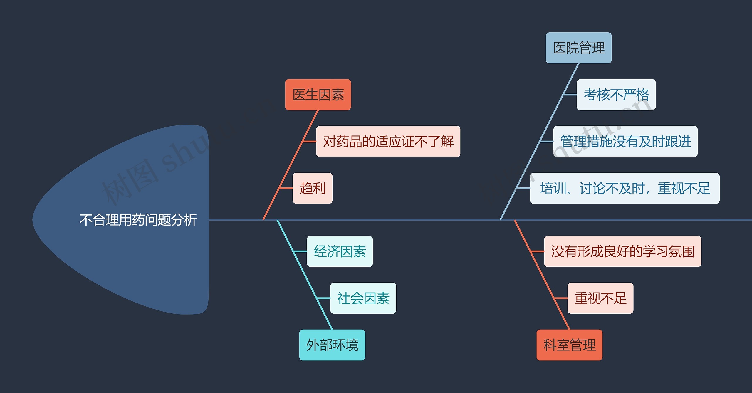 医疗不合理用药问题原因分析鱼骨图