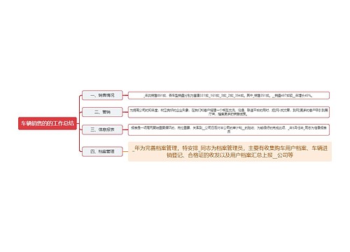 车辆销售的的工作总结