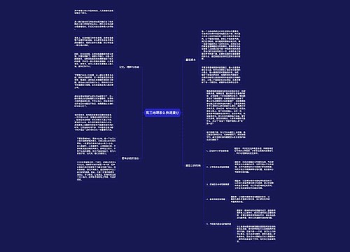 高三地理怎么快速提分