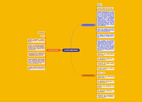 北京高中地理会考难点