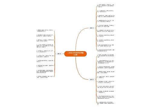 二年级小学生数学应用题（三篇）思维导图