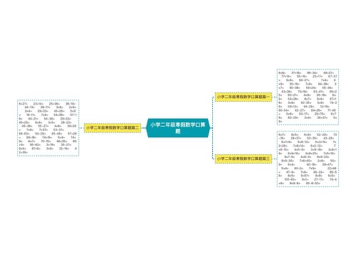 小学二年级寒假数学口算题 小学二年级寒假数学口算题