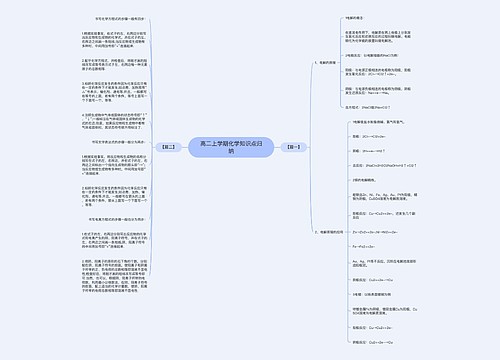 高二上学期化学知识点归纳