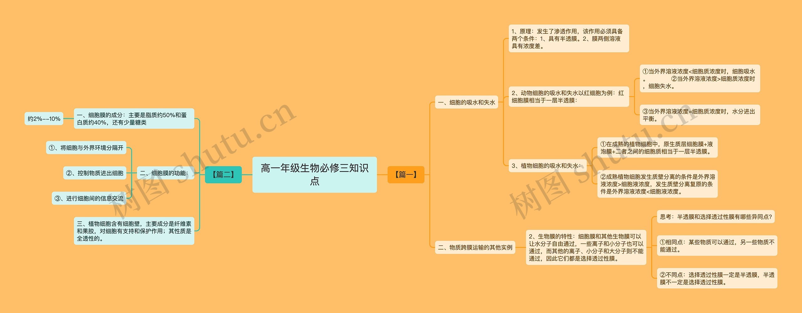 高一年级生物必修三知识点