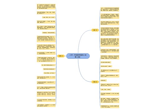 小学一年级数学趣味小故事(三篇) 小学一年级数学趣味小故事(三篇)