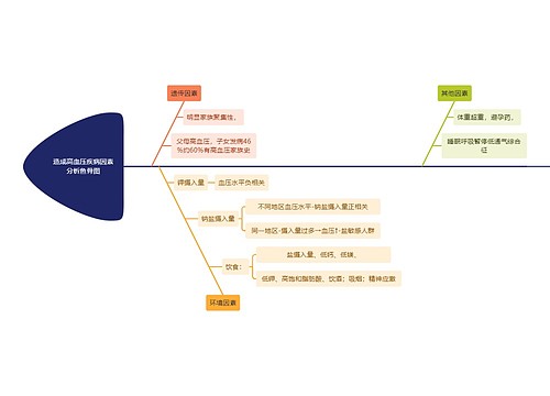 造成高血压疾病因素分析鱼骨图