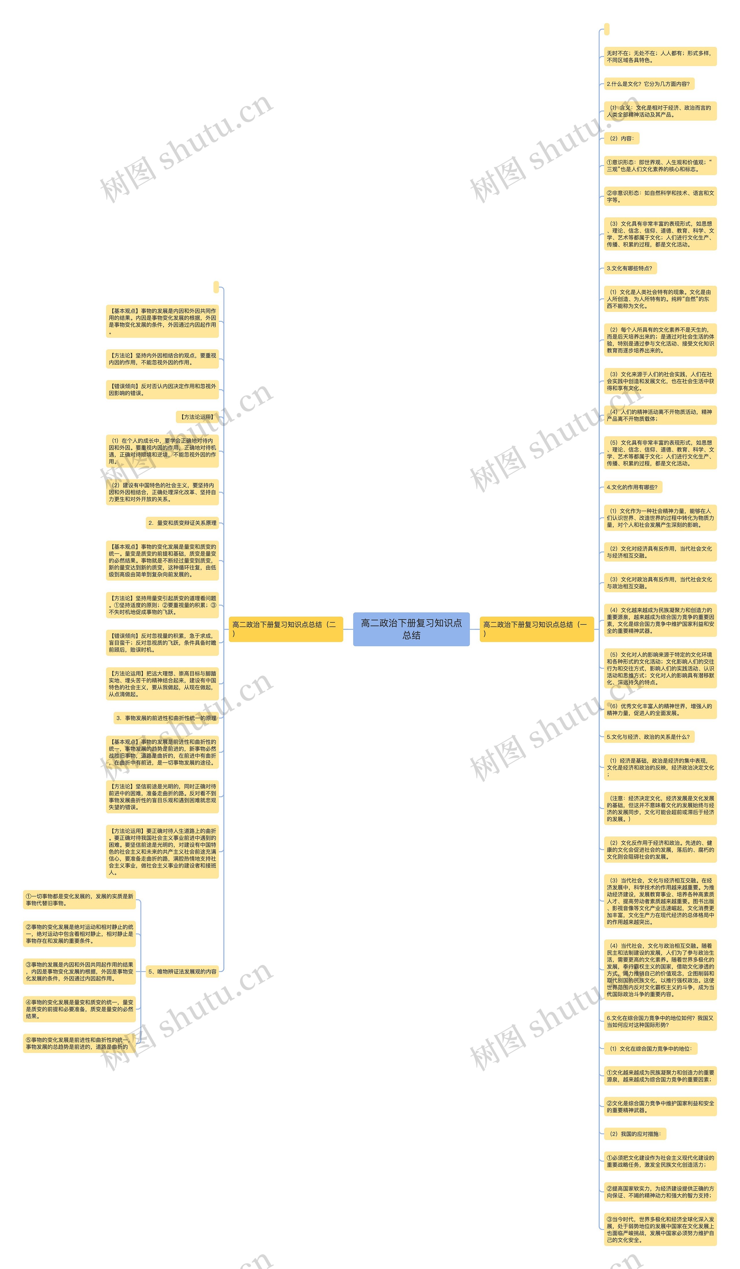 高二政治下册复习知识点总结思维导图高清图 高二政治下册复习知识点总结思维导图