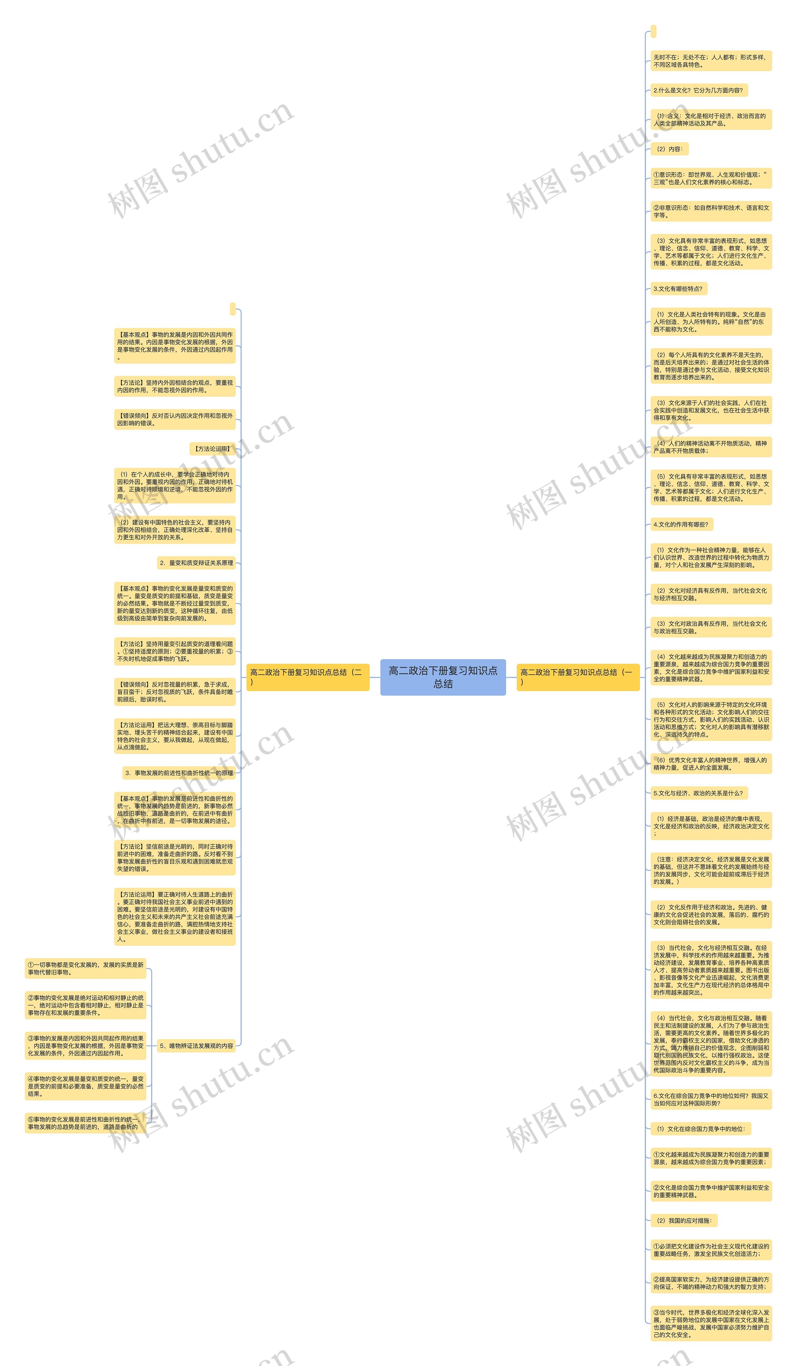 高二政治下册复习知识点总结思维导图