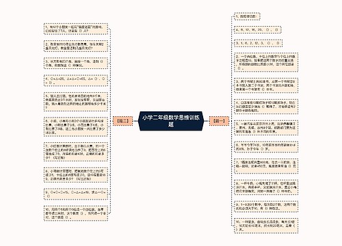 小学二年级数学思维训练题 小学二年级数学思维训练题