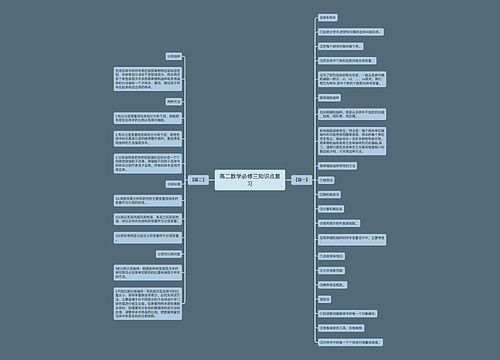 高二数学必修三知识点复习思维导图