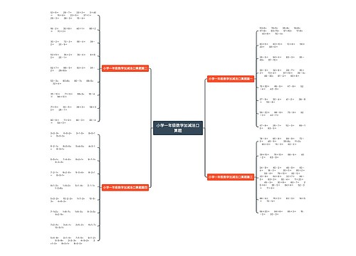 小学一年级数学加减法口算题