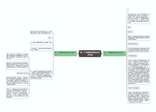 高一下学期数学期末知识点归纳