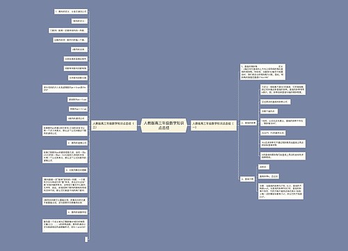 人教版高三年级数学知识点总结 人教版高三年级数学知识点总结
