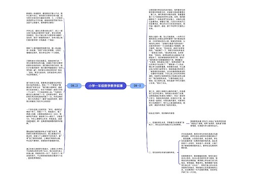 小学一年级数学教学叙事