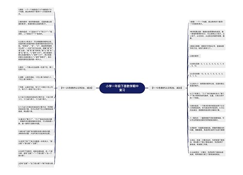 小学一年级下册数学期中复习